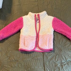 Pink and Cream Sherpa Jacket